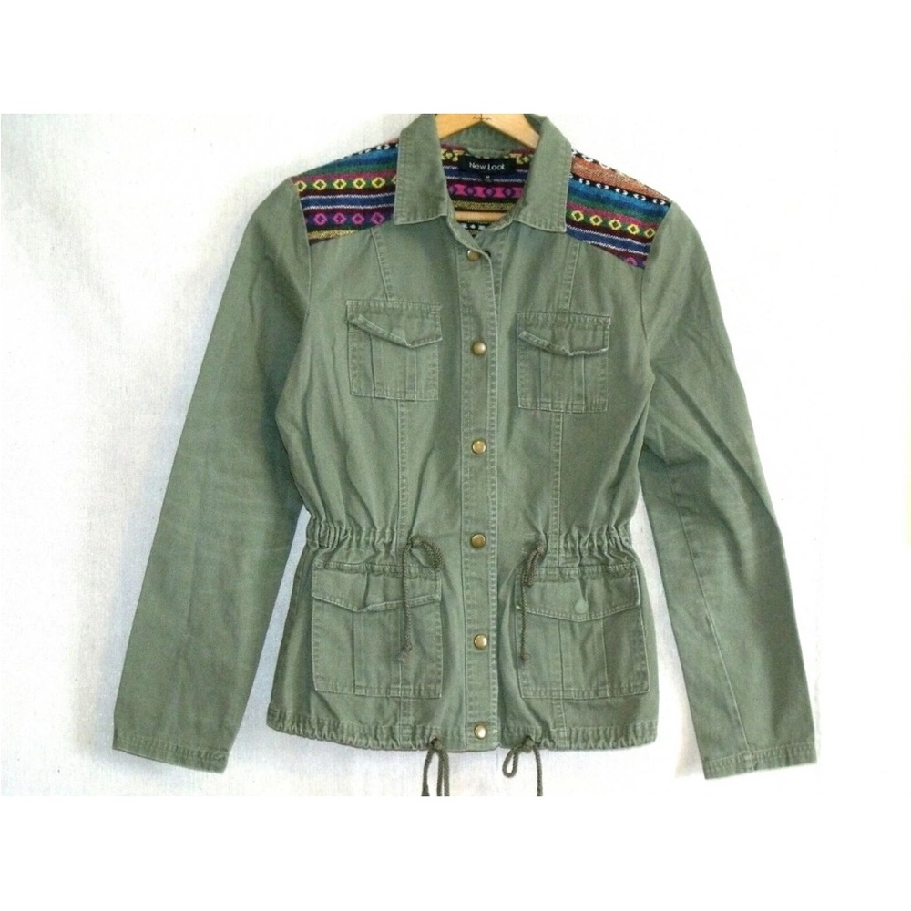 New Look Boho Drawstring Military Jacket